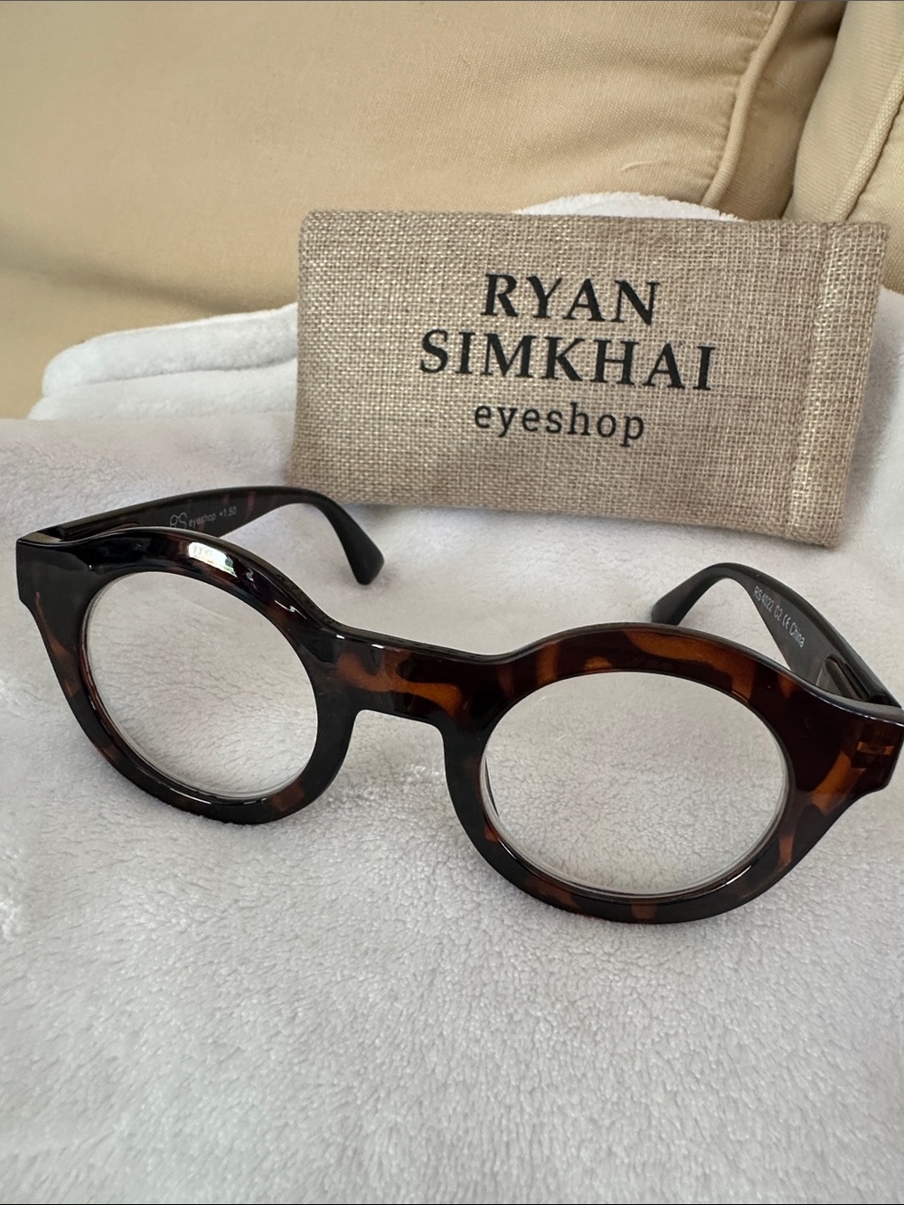 Ryan Simkhai Women's Tortoiseshell Round Glasses